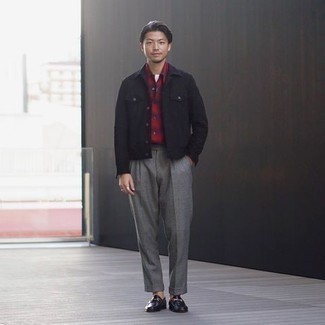 Как носить джинсовую куртку с лоферами мужчине