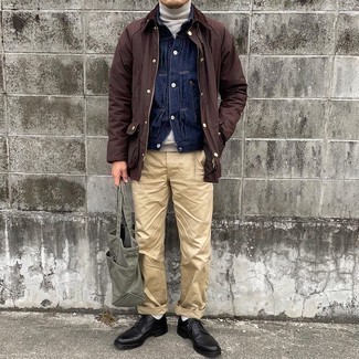 Как носить джинсовую куртку с водолазкой мужчине