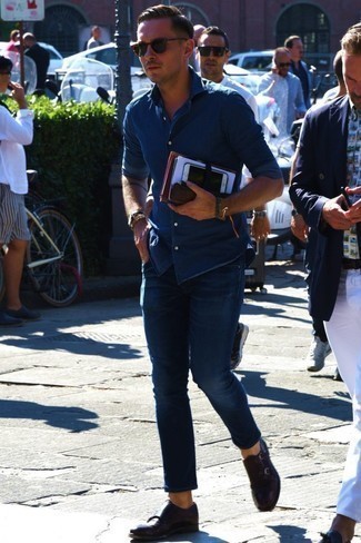 Как носить джинсовую рубашку с монками с двумя ремешками