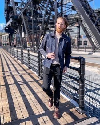 С чем носить джинсовую куртку-рубашку мужчине