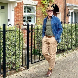 С чем носить джинсовую куртку-рубашку мужчине