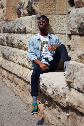 Как носить джинсовую рубашку с джинсами мужчине