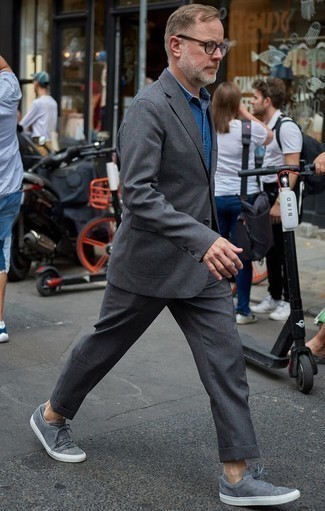 Как носить джинсовую рубашку с костюмом