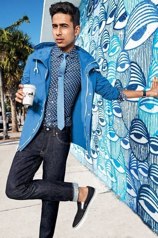 Как носить джинсовую рубашку с ветровкой мужчине