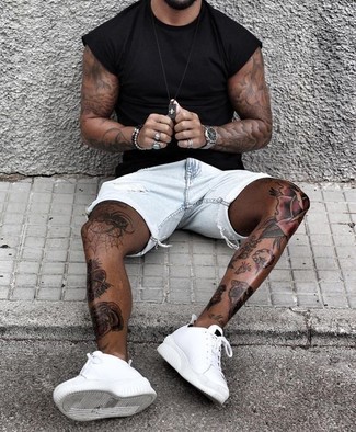 С чем носить джинсовые шорты мужчине