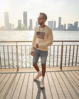 С чем носить джинсовые шорты мужчине