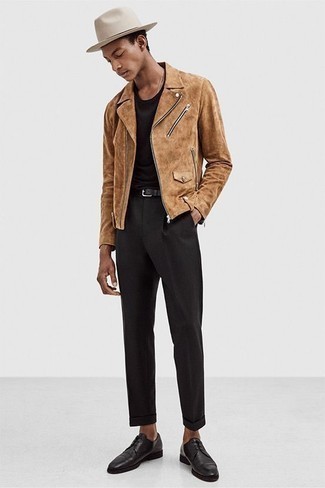 Как носить туфли дерби с косухой