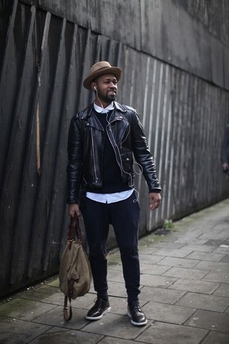 Как носить туфли дерби с косухой