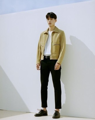 Как носить туфли дерби с бомбером