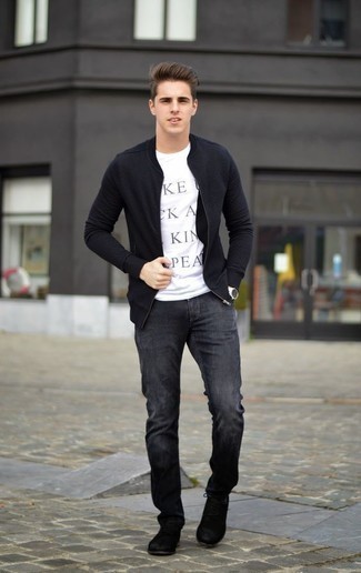 Как носить туфли дерби с бомбером