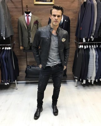 Как носить туфли дерби с бомбером