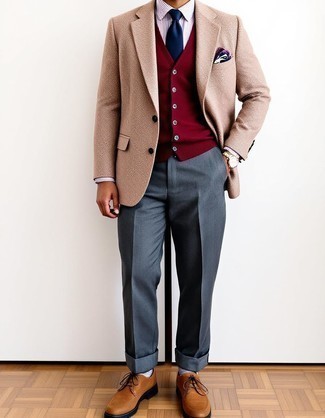 Как носить туфли дерби с кардиганом