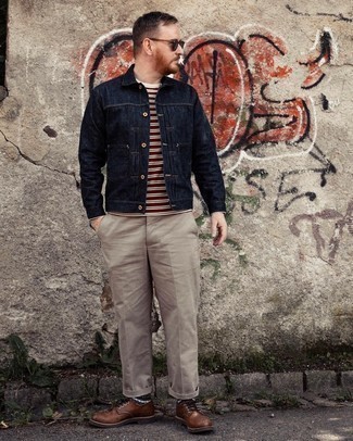 Как носить туфли дерби с джинсовой курткой