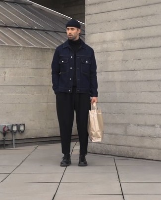 Как носить туфли дерби с джинсовой курткой