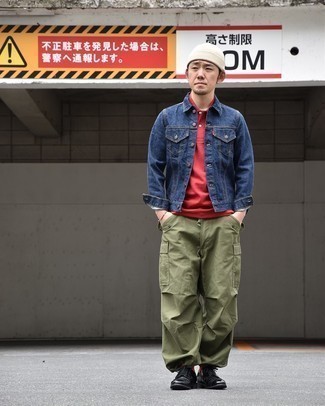 Как носить туфли дерби с джинсовой курткой