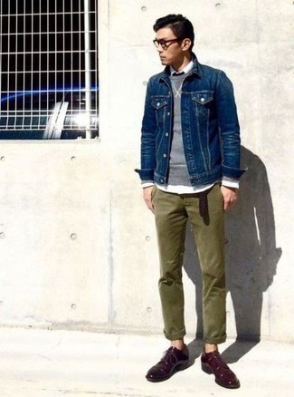 Как носить туфли дерби с джинсовой рубашкой