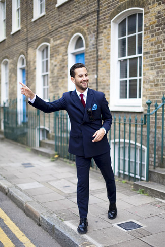 Как носить туфли дерби с двубортным пиджаком