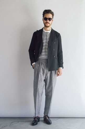 Как носить туфли дерби с двубортным пиджаком