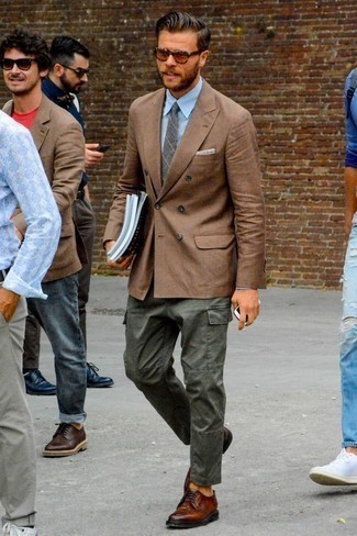 Как носить туфли дерби с двубортным пиджаком