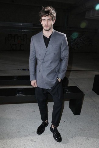 Как носить туфли дерби с двубортным пиджаком