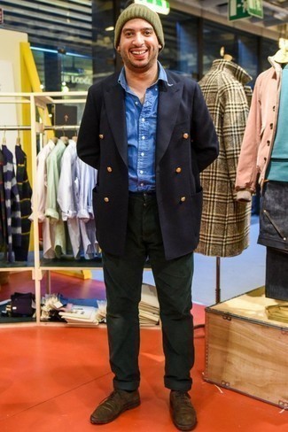 Как носить туфли дерби с двубортным пиджаком