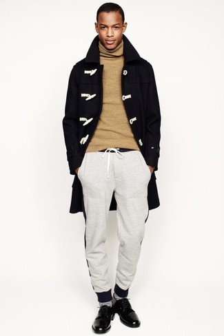 Как носить туфли дерби с дафлкотом