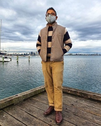 Как носить туфли дерби с курткой без рукавов