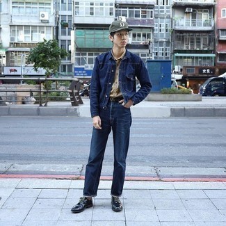 Как носить туфли дерби с джинсами