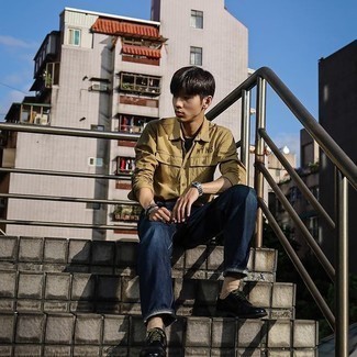 Как носить туфли дерби с джинсами