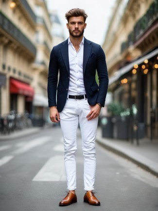 Как носить туфли дерби с джинсами