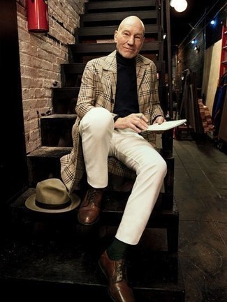 Как носить туфли дерби с длинным пальто