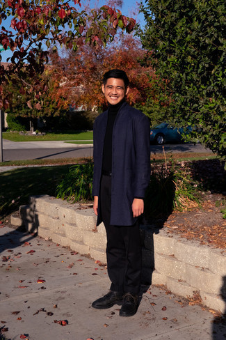 Как носить туфли дерби с длинным пальто