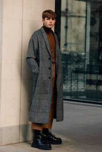 Как носить туфли дерби с длинным пальто