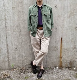 Как носить туфли дерби с футболкой-поло