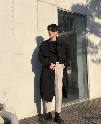 Как носить туфли дерби с плащом