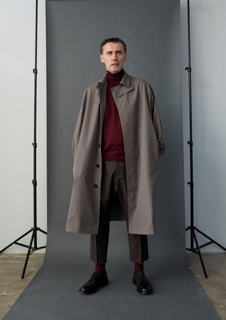 Как носить туфли дерби с плащом