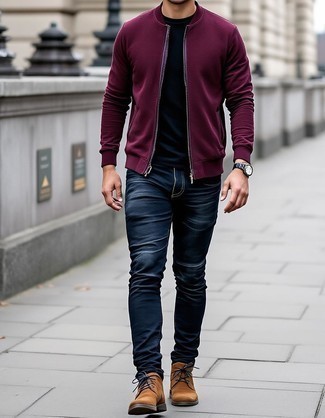 Как носить ботинки дезерты с бомбером