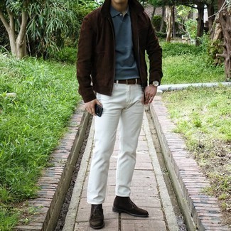 Как носить ботинки дезерты с курткой харрингтон