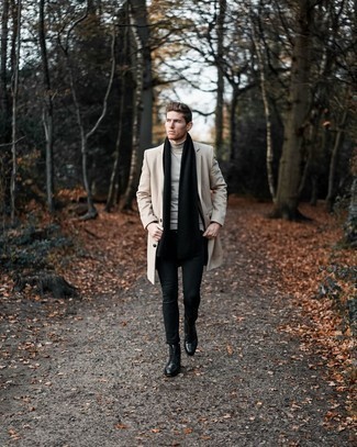 Как носить ботинки дезерты с длинным пальто