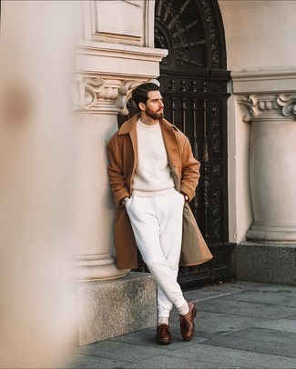 Как носить ботинки дезерты с длинным пальто