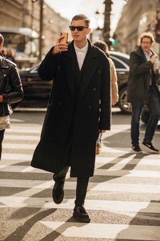 Как носить ботинки дезерты с длинным пальто
