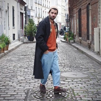 Как носить ботинки дезерты с длинным пальто