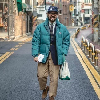 Как носить ботинки дезерты с курткой-пуховиком