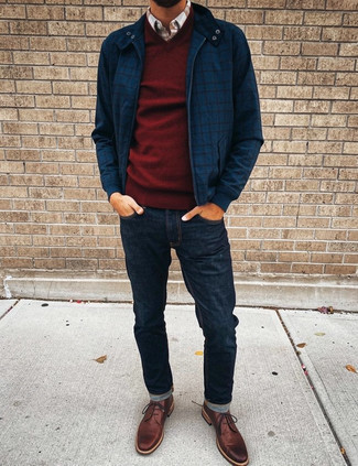 Как носить ботинки дезерты с трикотажным жилетом