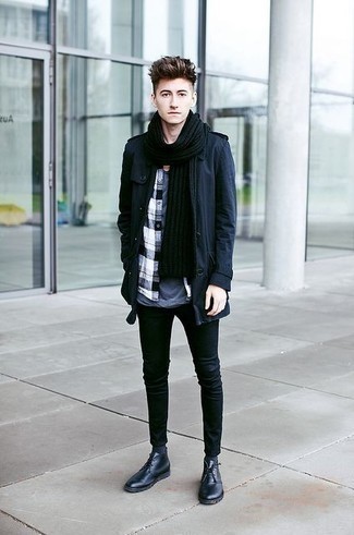 Как носить ботинки дезерты с плащом