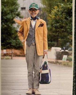 Как носить ботинки дезерты с жилетом