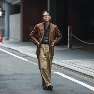 Как носить двубортный пиджак с брюками чинос