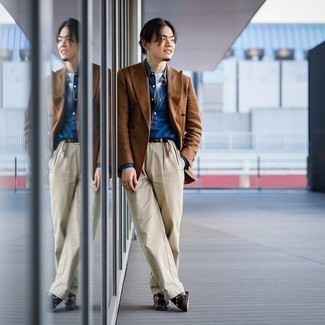 Как носить двубортный пиджак с брюками чинос