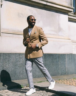 Как носить двубортный пиджак с брюками чинос