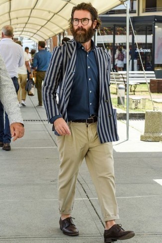 Как носить двубортный пиджак с туфлями дерби